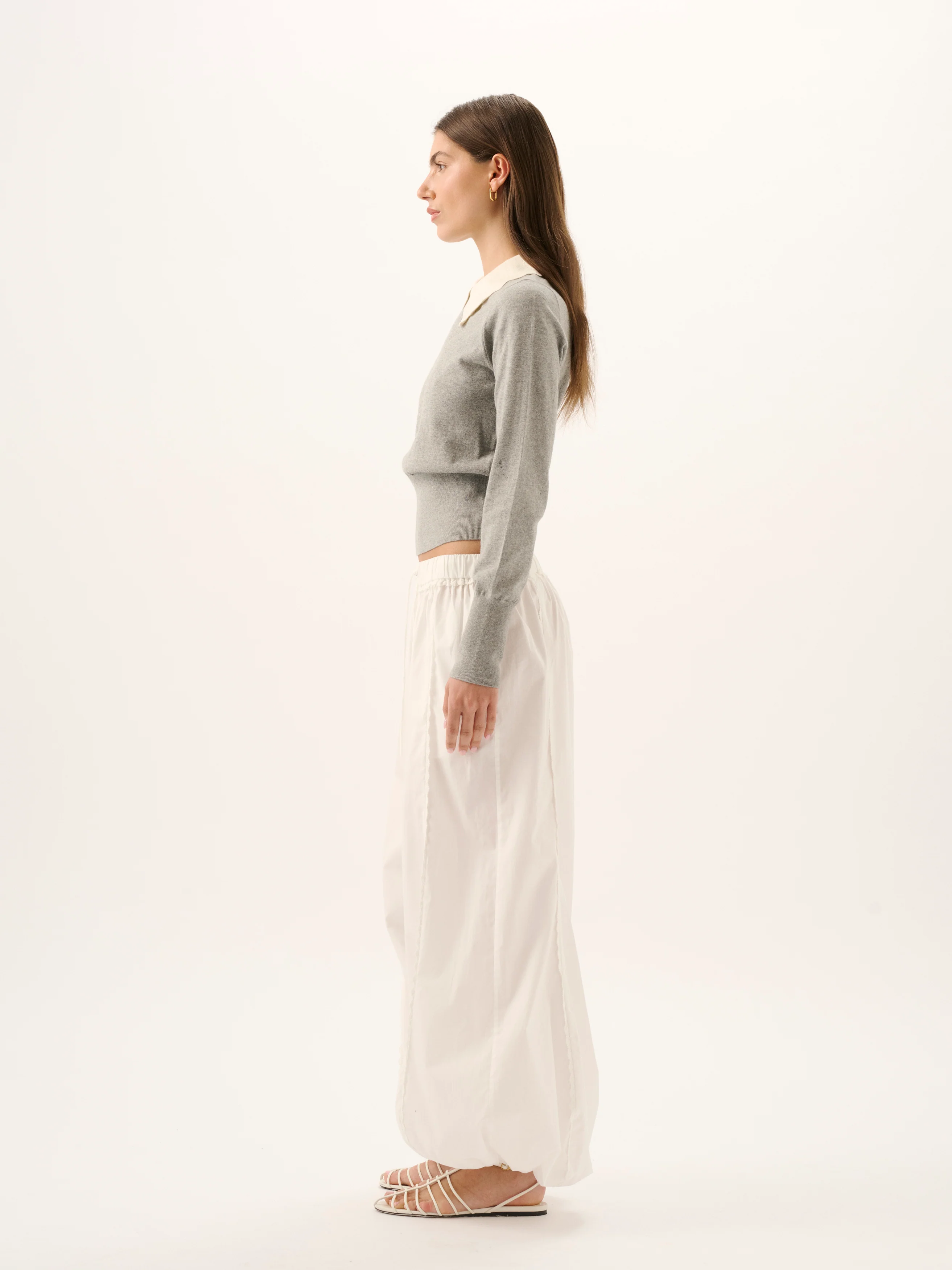 GRACIE KNIT TOP | GREY MARLE - Image 3