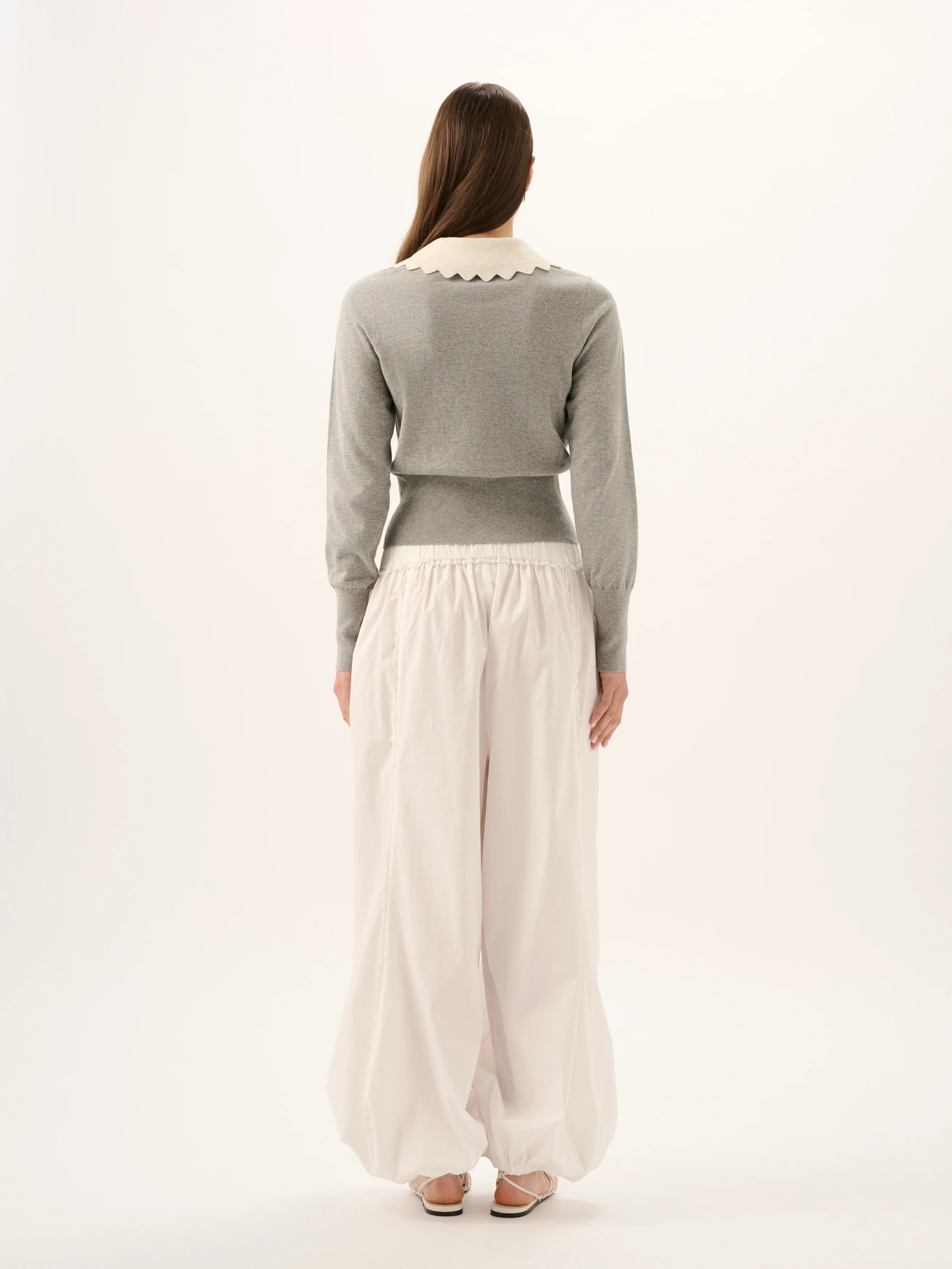 GRACIE KNIT TOP | GREY MARLE - Image 4