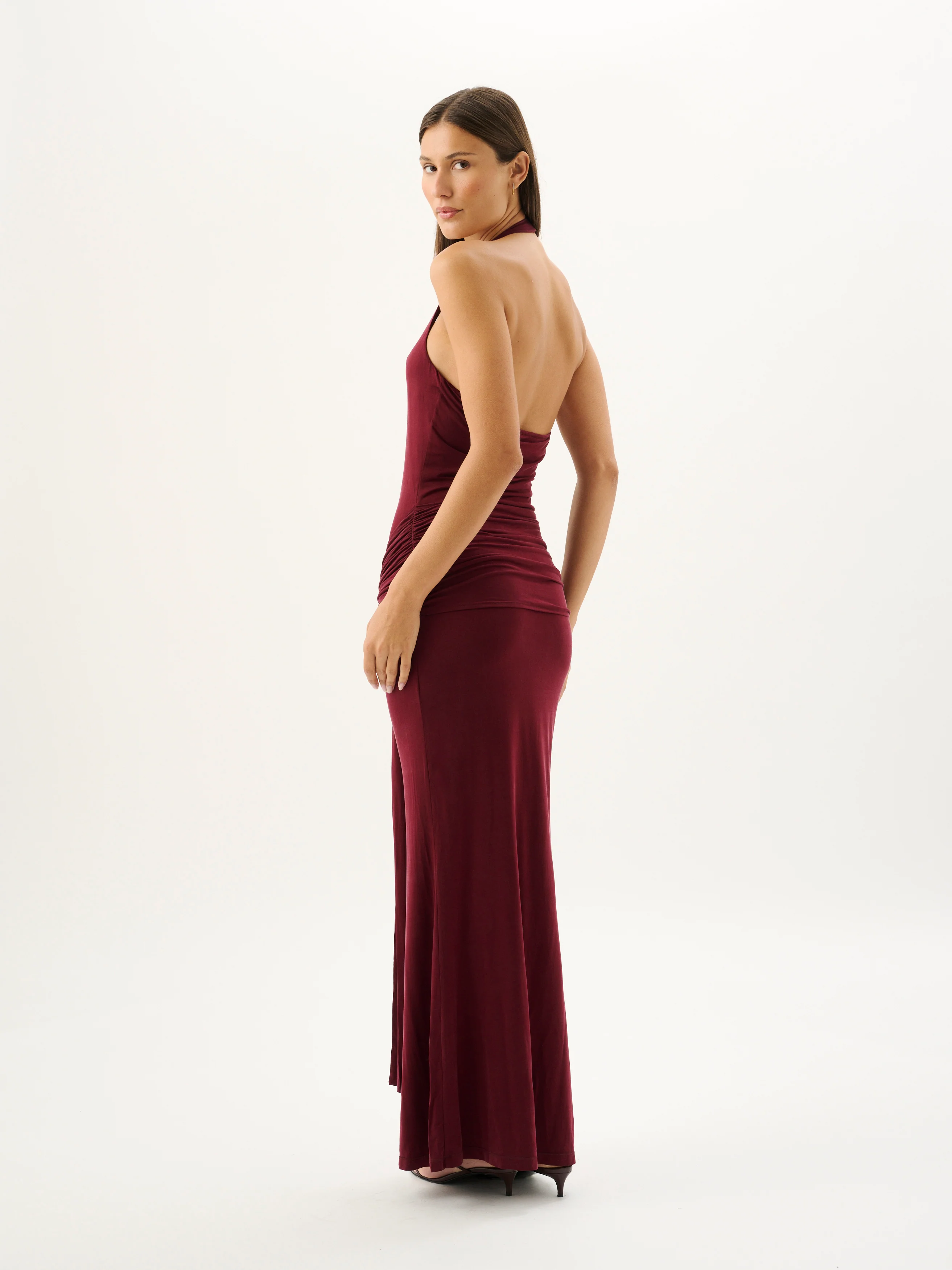 JULIETTA HALTER DRESS | SANGRIA - Image 5
