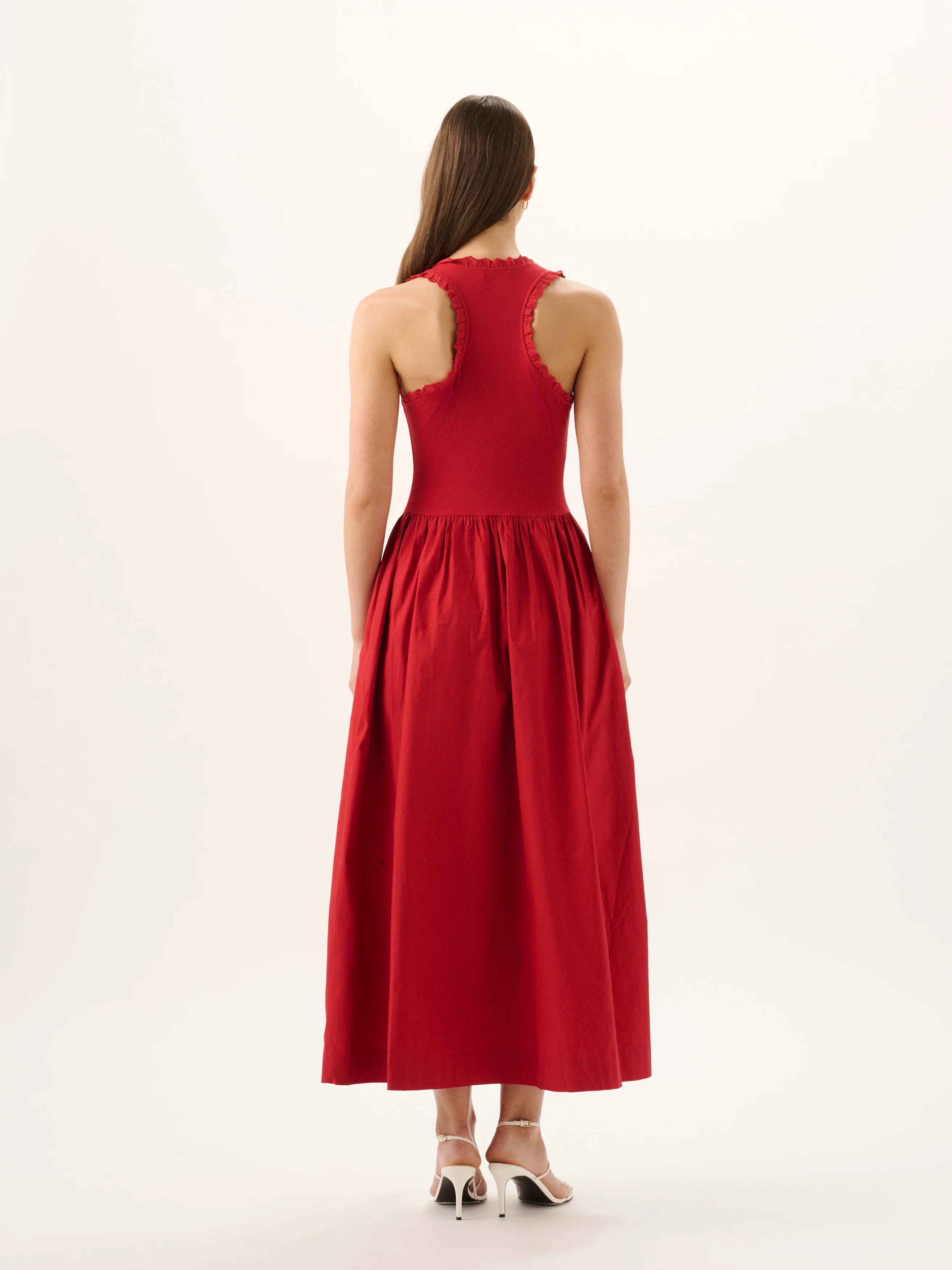 LUCY RIB MAXI DRESS | POMEGRANATE - Image 5