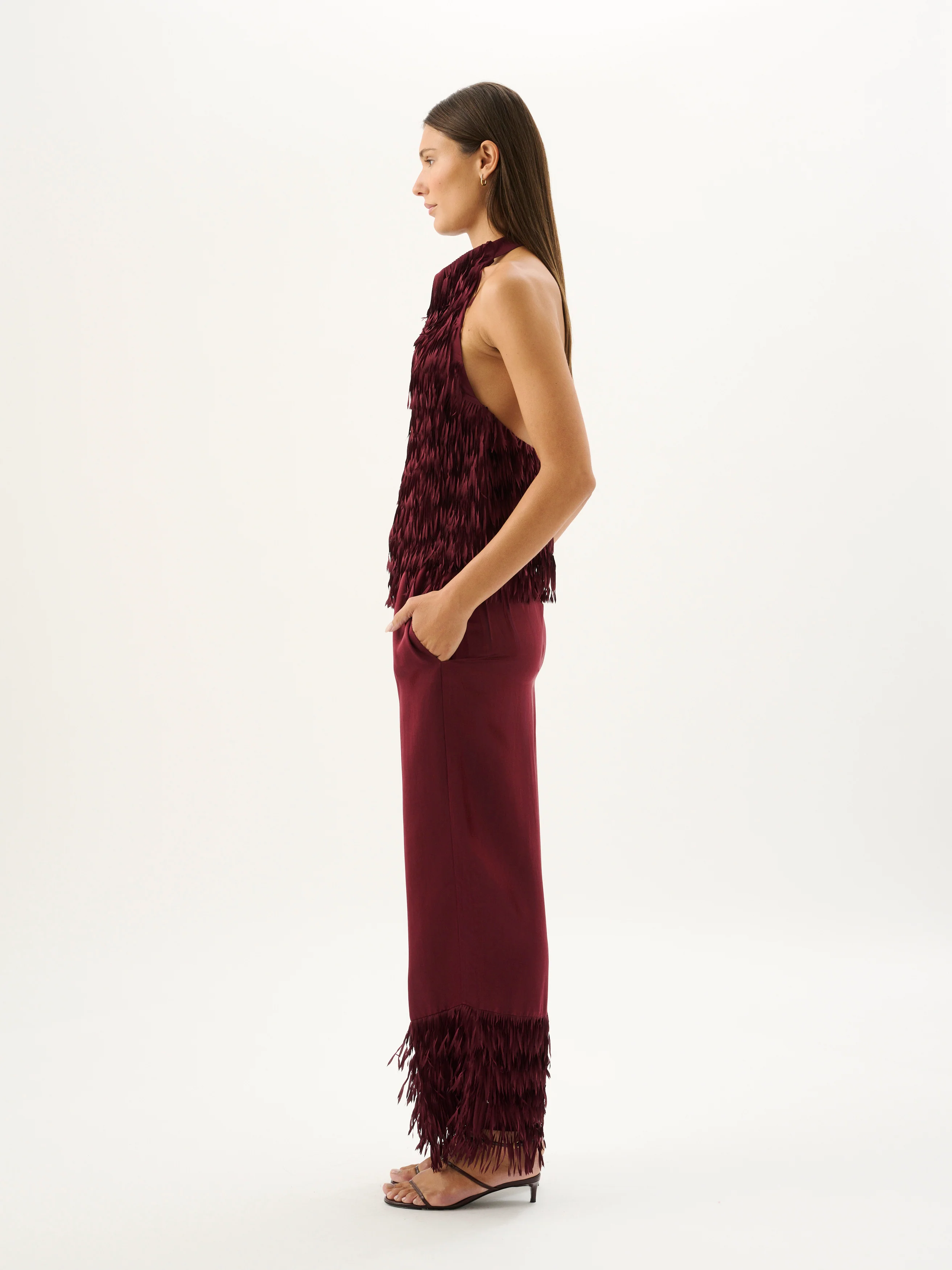 SICILIA FRINGE TOP | SANGRIA - Image 3