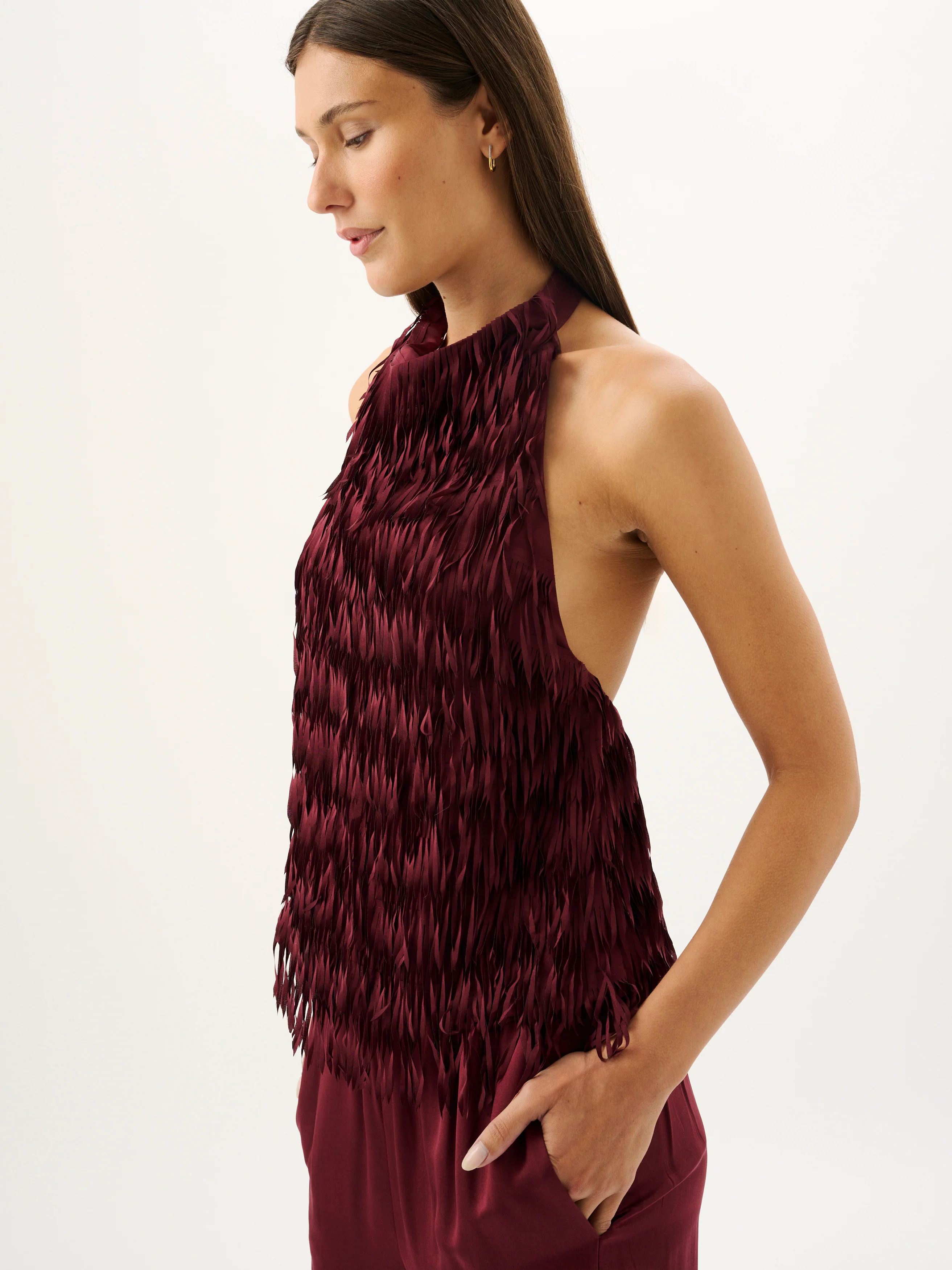 SICILIA FRINGE TOP | SANGRIA - Image 5